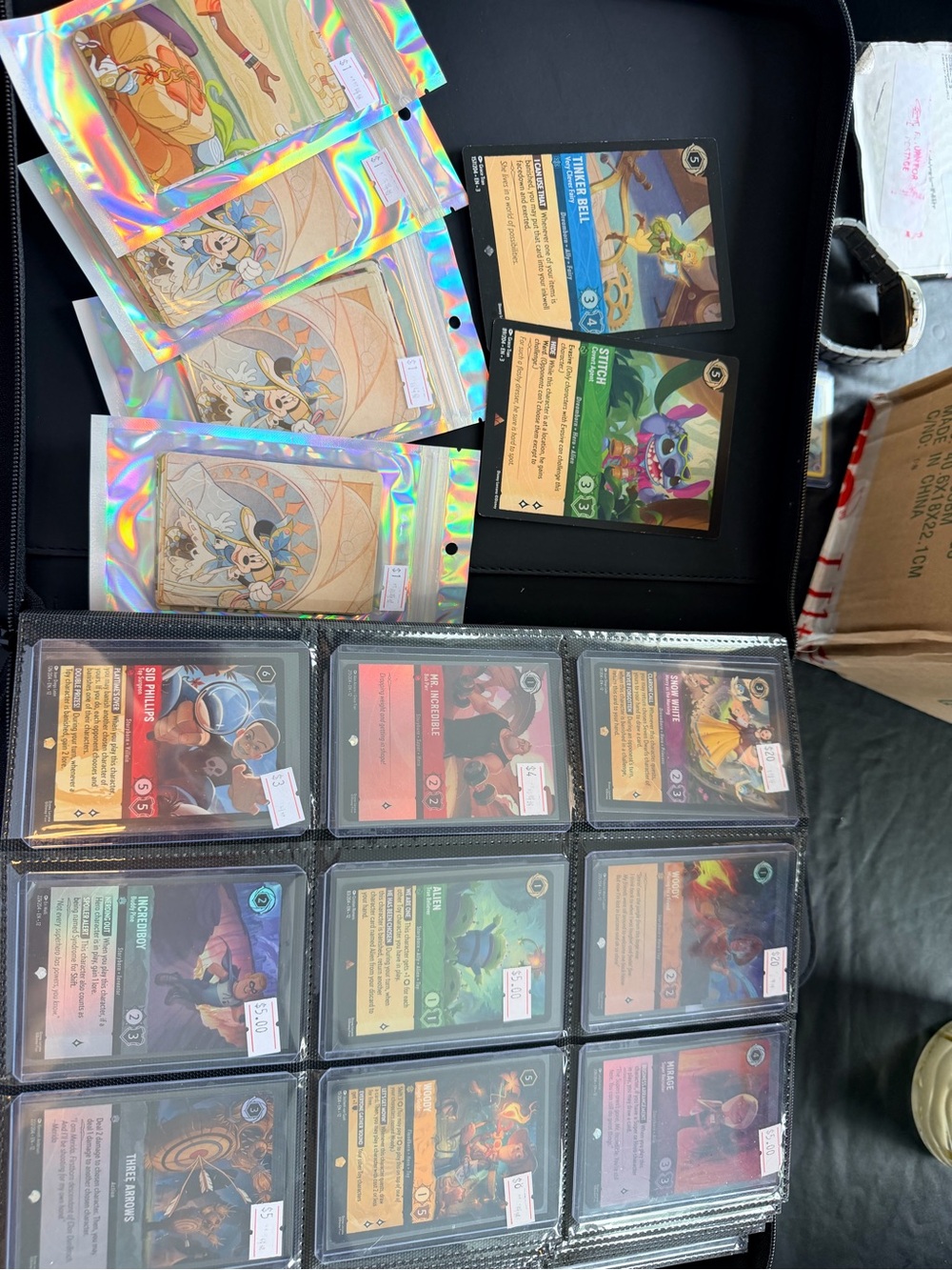 Disney Lorcana penny and hard sleeved TCG prices